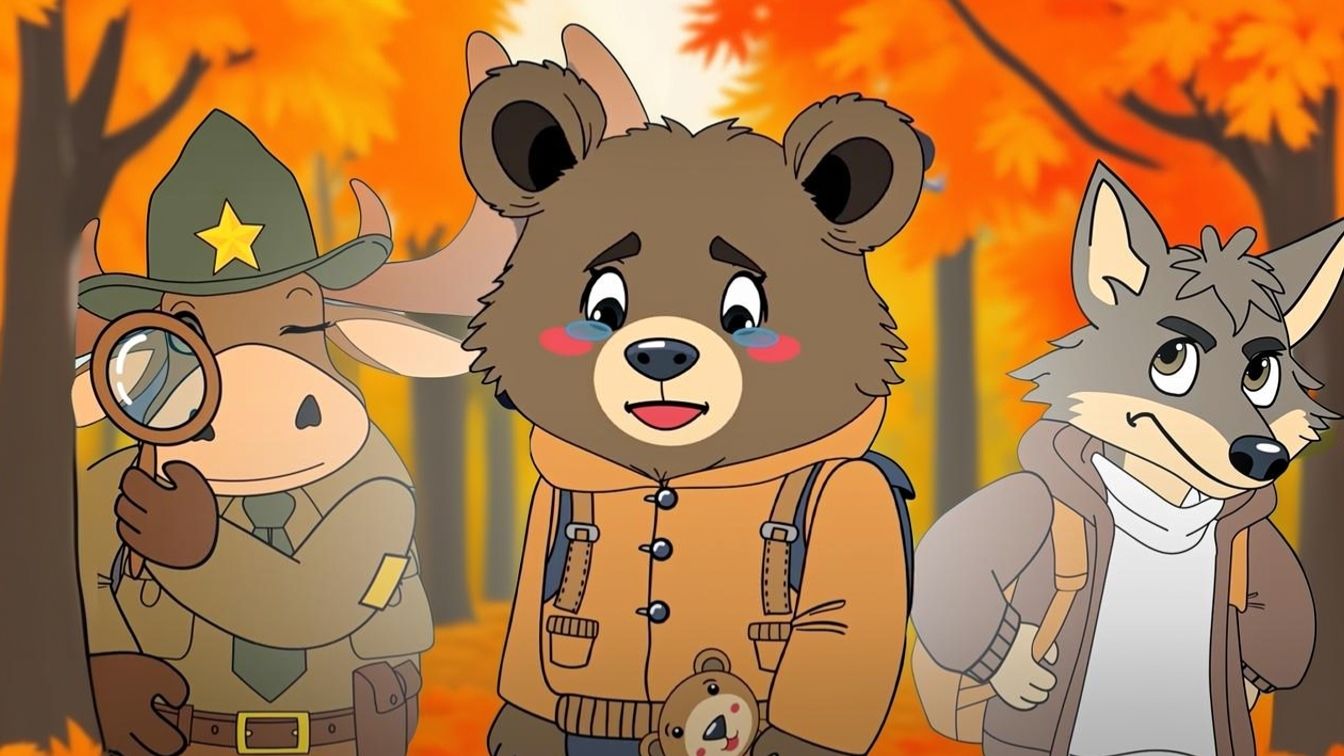 Осенняя Сказка Медвежонок заблудился. Мультик  о дружбе и помощи!