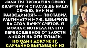 "Или ты продаëшь свою квартиру и помогаешь семье, или развод! "