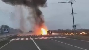 Удар российского дрона-камикадзе «Shahed-136» по украинской мобильной группе ПВО от первого лица