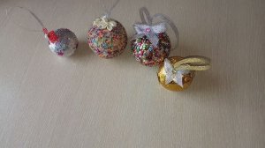 Шарики на елку своими руками