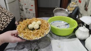 Мы купили её для удобства. Вкусный ужин.ГНЕЗДО ГЛУХАРЯ. Вкусно и просто. Повесили тюль.