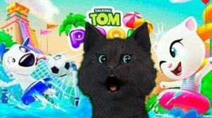 ФУТБОЛ В Аквапарке Говорящий котенок Том C ГОВОРЯЩИМ СУПЕР КОТОМ #6 ( ИГРА для ДЕТЕЙ ) #32