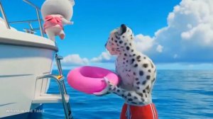 Котенок хочет быть похожим на Папу.