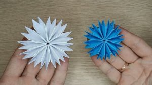 Объемная снежинка из бумаги. Новогодние поделки