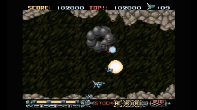 Super Nintendo (Snes) 16-bit Phalanx - The Enforce Fighter A-144 Mission 3 Bio Cave Прохождение
