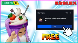 ПОЛУЧАЕМ БЕСПЛАТНО🍓Шапочку с Клубникой и Кремом🍓Roblox Wimbledon Tennis Showdown #roblox #роблокс