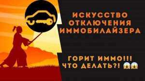 Как отключить иммобилайзер на любой машине.  Горит иммобилайзер, что делать? АНИМЕ МУЛЬТИК :)