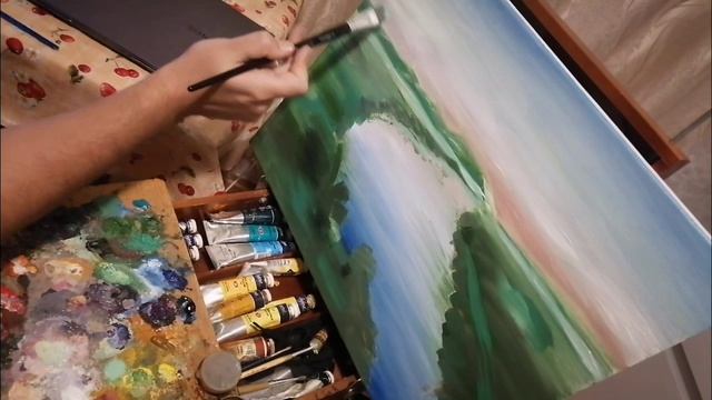 Пейзаж "Путь к рассвету" №1