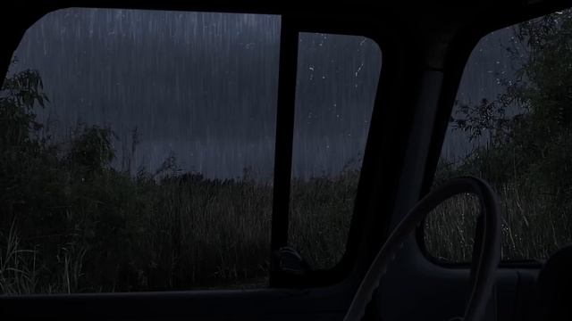 Мощная ночная гроза 🌩️ Гром и сильный дождь для сна и отдыха смотреть онлайн