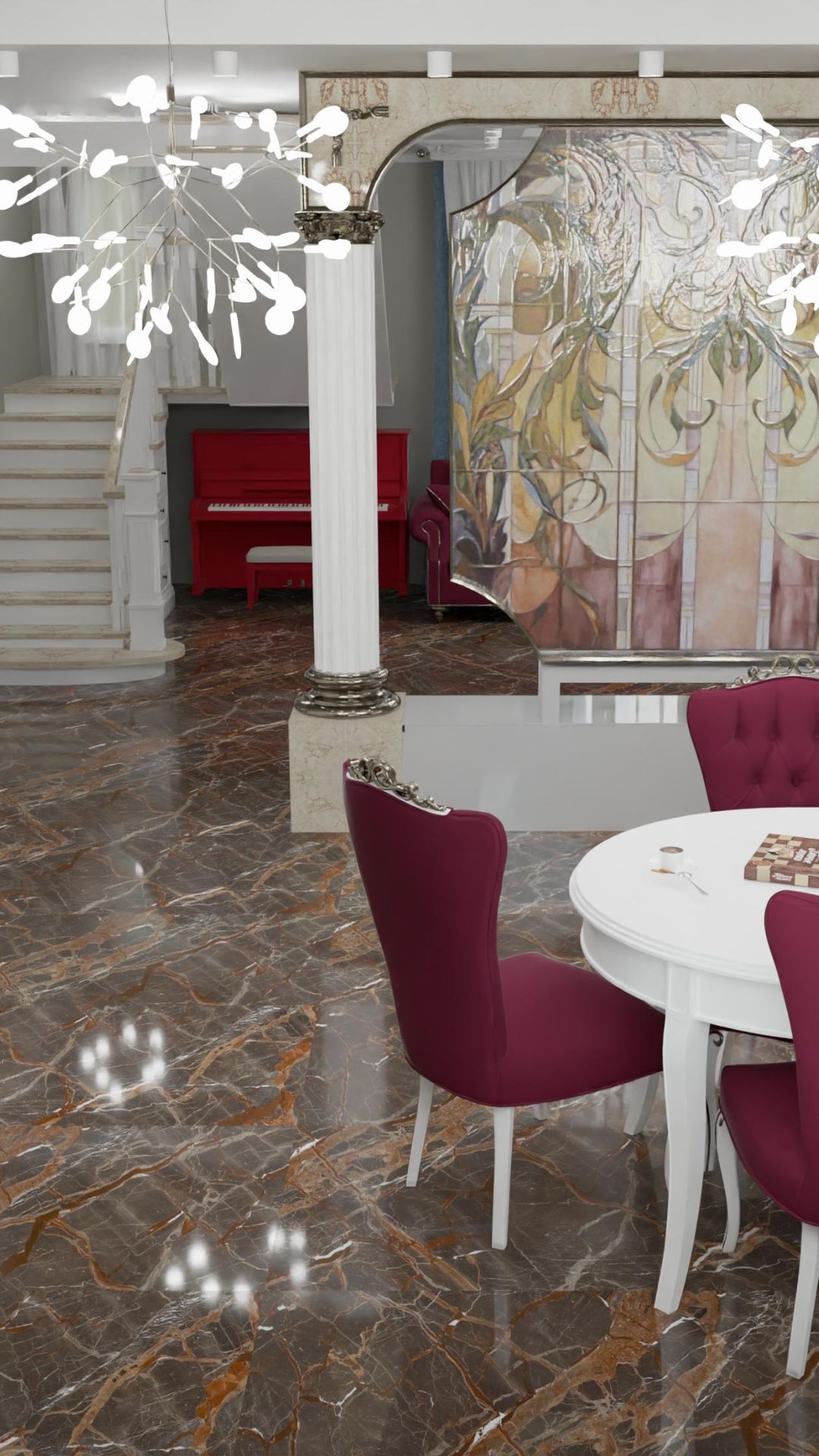 Крупноформатный глянцевый керамогранит 80х160