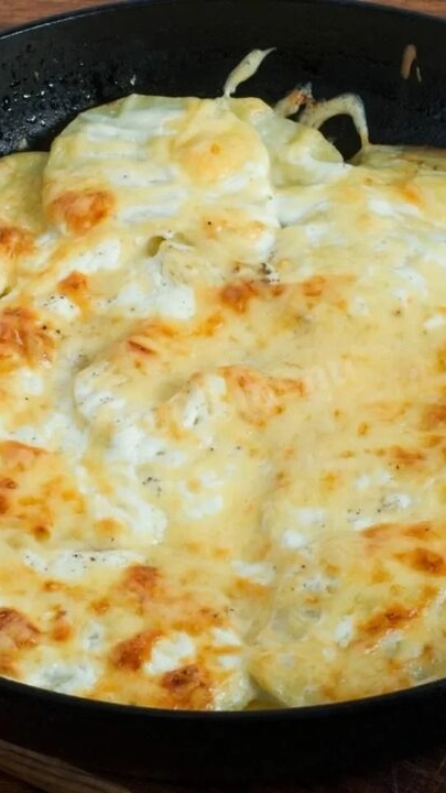 🥔 Запечённый картофель сметанно-сливочном соусе