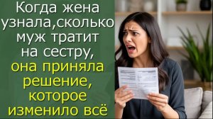 Когда жена узнала, сколько муж тратит на сестру, она приняла решение, которое изменило всё