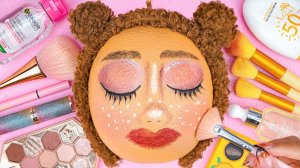 ASMR Makeup , Яркий Макияж рисуем на Арбузе