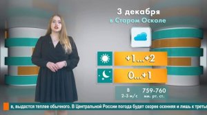 Погода в Старом Осколе на 3 декабря
