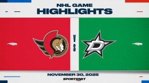 01.12.2025 | ОБЗОР МАТЧА | Даллас Старз - Оттава Сенаторз | Highlights