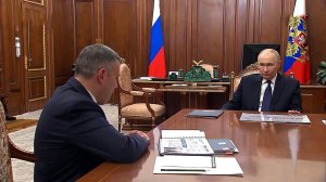 Хинштейн доложил Путину об обстановке в Курской области.