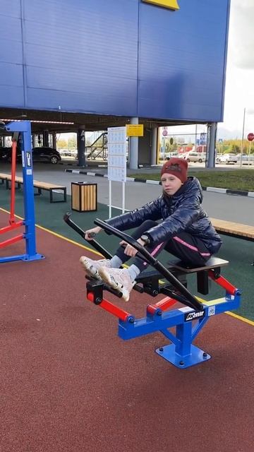 Уличный тренажер гребля AVU009 AVENIR sport - выполнение упражнения