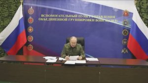 Верховный Главнокомандующий посетил один из пунктов управления Объединённой группировки войск, 30.11