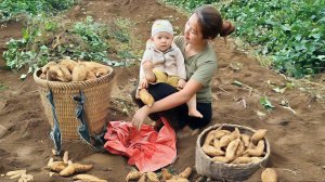 Дуонг. Мама поневоле. Собираю сладкую картошку. Продаю ее на рынке и жарю. 8 серия
