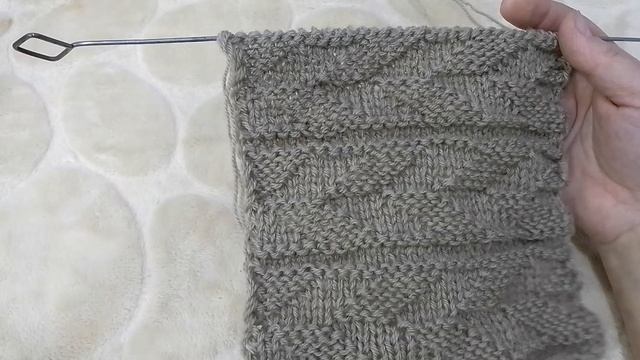 Узор спицами. Листья