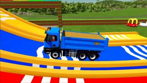 Грузовики в мультфильме: едем, везём, играем!