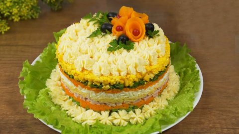 Очень вкусный салат на новый год 2026. Вкусный праздничный салат на новогодний стол 2026.