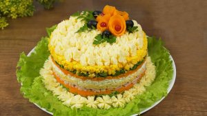 Очень вкусный салат на новый год 2026. Вкусный праздничный салат на новогодний стол 2026.