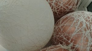 Новогодние эксперименты) шар из ниток