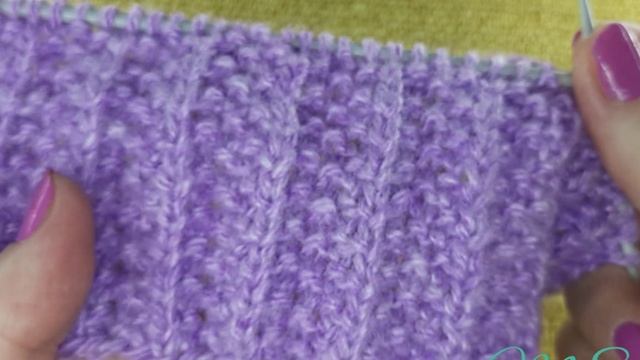 вяжуивяжу Жемчужная резинка спицами.