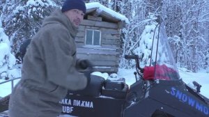 Три года назад. ПРОБИВАЮСЬ ДО ИЗБЫ НА СНЕГОХОДЕ СМ-002. ОХОТА НА БОРОВУЮ ДИЧЬ С СОБАКОЙ. ТАЙГА КОМИ.