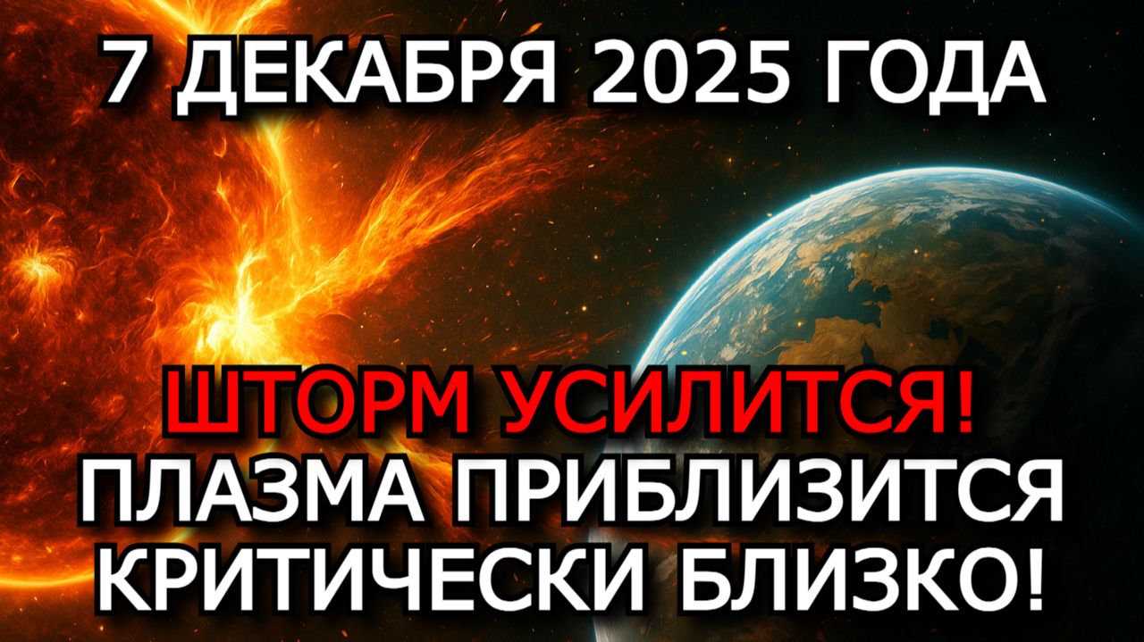 МАГНИТНЫЕ БУРИ 7 ДЕКАБРЯ 2025 — ШТОРМ ДО 4 БАЛЛОВ! ОПАСНОЕ УСИЛЕНИЕ ⚠️