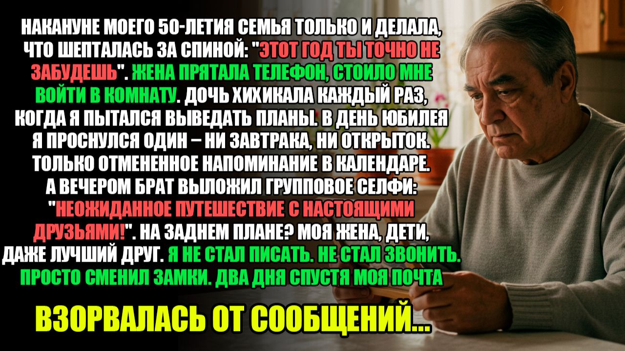 НА КАНУНЕ МОЕГО ЮБИЛЕЯ СЕМЬЯ ШЕПТАЛАСЬ ЗА СПИНОЙ... l Истории Из Жизни смотреть онлайн