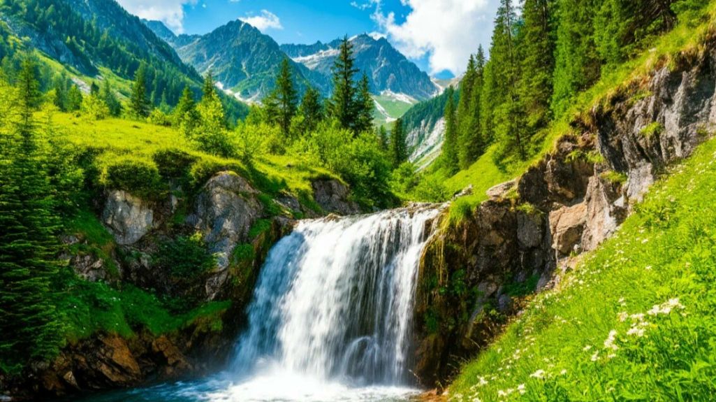 Красивые горные пейзажи | Музыка для релаксации | Анимация