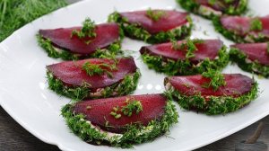 ЗАКУСКА ИЗ СВЁКЛЫ С СЫРНО-ОРЕХОВОЙ НАЧИНКОЙ