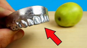 Сделал себе зубы из Галлия и откусил яблоко! Зубы Терминатора! alex boyko