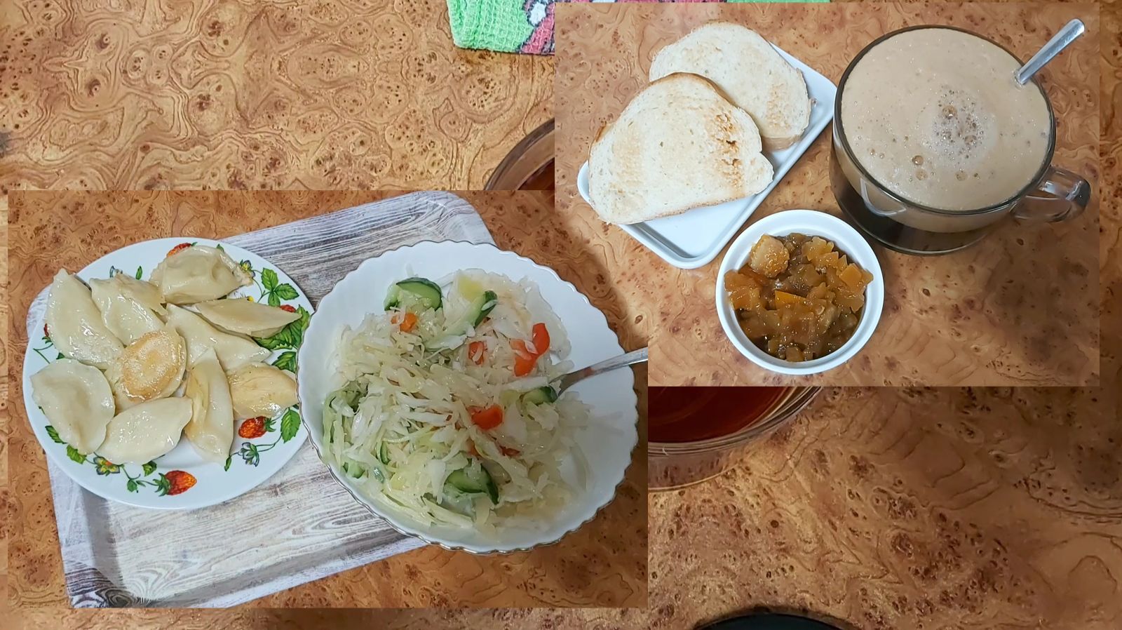 Рождественский пост, день 6-й. Чаёвничаю, греюсь))) Довела салат до ума. Лёгкий ужин - худею!)))