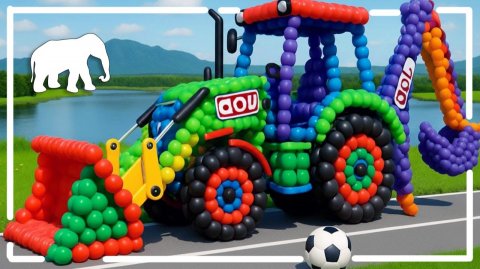 Мультики для детей. Превращение воздушных шариков в яркие машинки и животных. Мультики для малышей