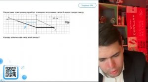 На рисунке показан ход лучей от точечного источника света А через тонкую линзу - №37570