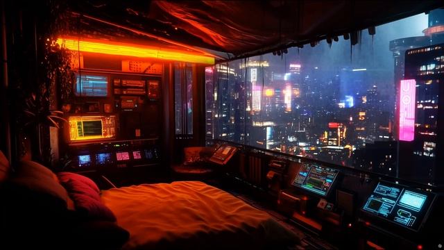 Киберпанк, дождливый город #дзен @DPXikun