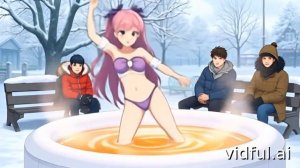 Купание розововолоски