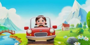 Время для веселья: мчимся по дороге мультфильм