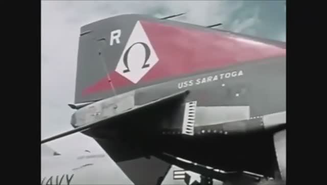 Royal Navy F-4K Phantom FG-1 aboard US Navy USS Saratoga 1969