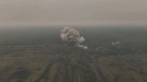 Дрон снял взрыв 1500-килограммовой бомбы с эффектом купола