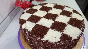 Торт "ШАХМАТНАЯ ДОСКА! " Шахматный торт.