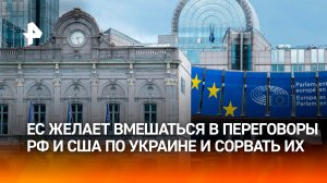 Европейская истерия: ЕС любыми способами желает вмешаться в переговоры РФ и США по Украине