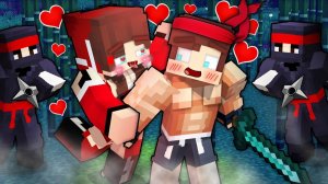 Сестра Джей Джей-ниндзя попадает под Дикое ЛЮБОВНОЕ ПРОКЛЯТИЕ СИЛЬНОГО самурая! Анимация Майнкрафта