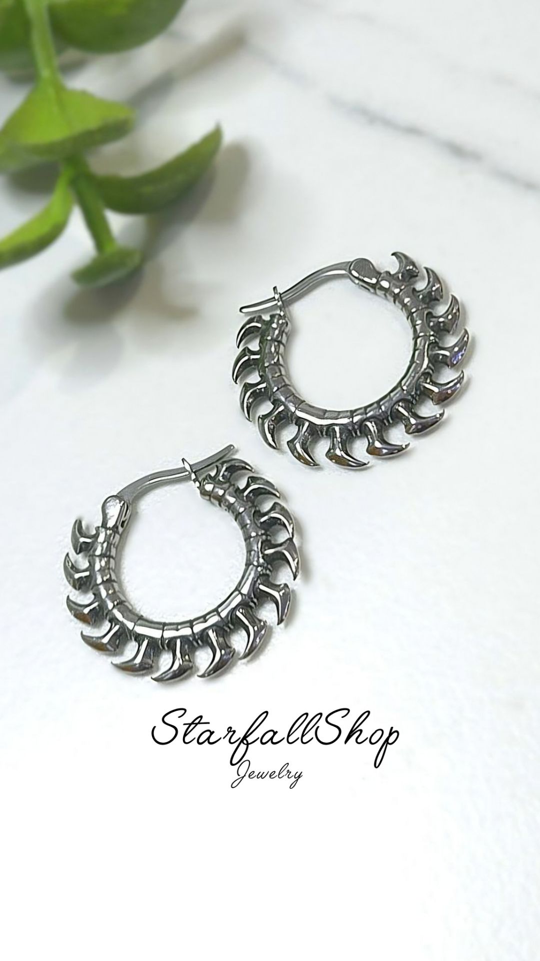 Дизайнерские серьги-булавки "Позвонки Ксеноса" от StarfallShop