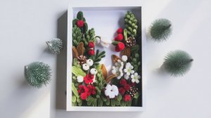 НОВОГОДНЯЯ КАРТИНА ИЗ СИНЕЛЬНОЙ ПРОВОЛОКИ