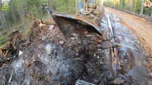 Строительство, дренажные работы на лесной дороге, следующий обзор