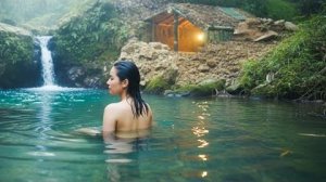 Настоящее выживание в дикой природе: бамбуковый бункер + кристальная река = настоящая свобода.